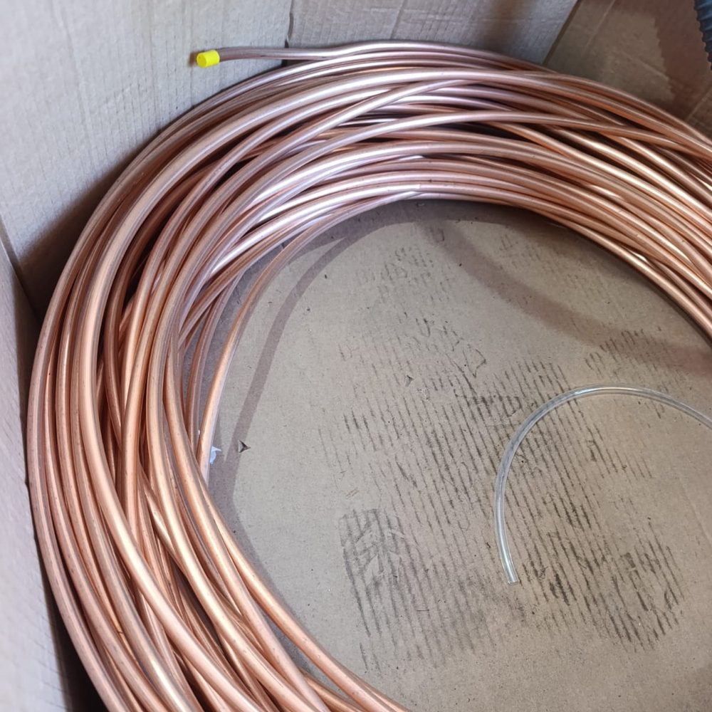 Rolo de tubo de cobre flexível